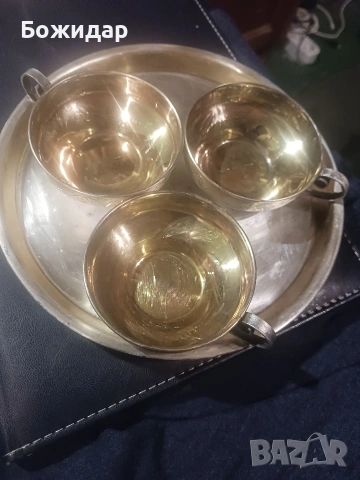 Посребрен Сервиз за кафе.СССР., снимка 2 - Сервизи - 53867567