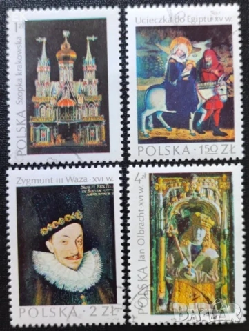 Полша, 1974 г. - лот марки на тема изкуство, архитектура, кораби, шах, футбол, личности, растения, снимка 10 - Филателия - 53225304