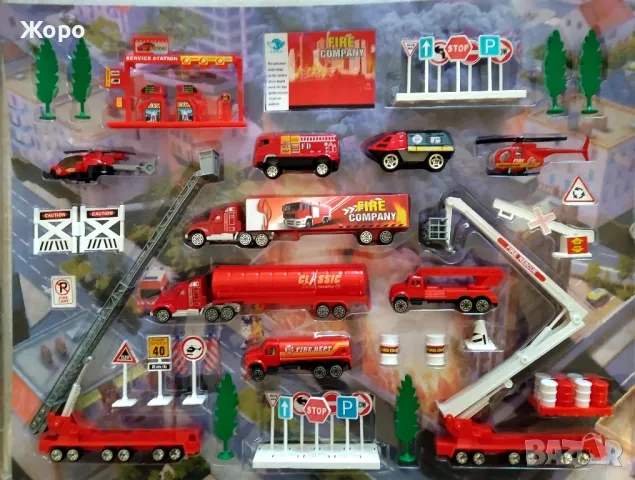 ГОЛЯМ  ДЕТСКИ ПОЖАРНИКАРСКИ КОМПЛЕКТ ОТ МНОГО ПОЖАРНИКАРСКИ КАМИОНИ 0230796-4, снимка 5 - Образователни игри - 48073745