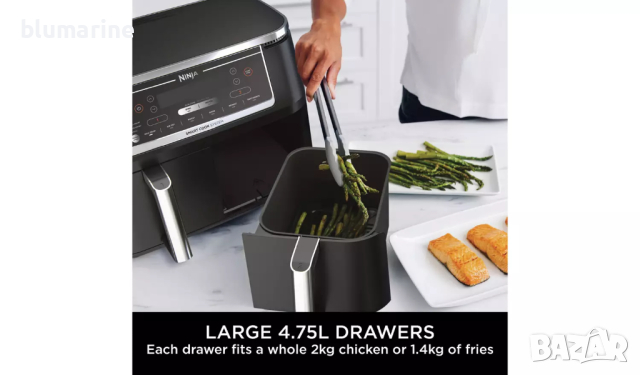 Ninja Foodi MAX Dual Zone Air Fryer [AF451UK] / [AF400EU], 9.5L, снимка 7 - Фритюрници - 44658024