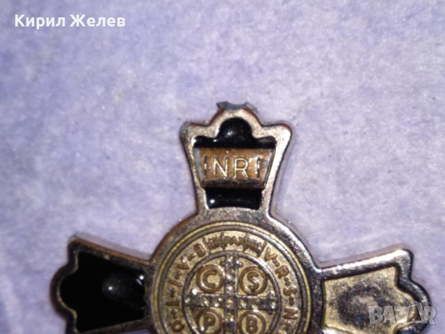 ГОЛЯМ СТИЛЕН СРЕБРИСТ МЕСИНГОВ КЕЛТСКИ ТИП ДВУСТРАНЕН КРЪСТ с НУЖДА от ЛЕКА РЕСТАВРАЦИЯ 38651, снимка 10 - Други - 41681794