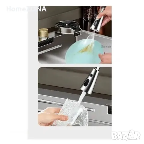 Мивка за кухня Bliote 5, водопад и Smart смесител, снимка 4 - Мивки - 49445298