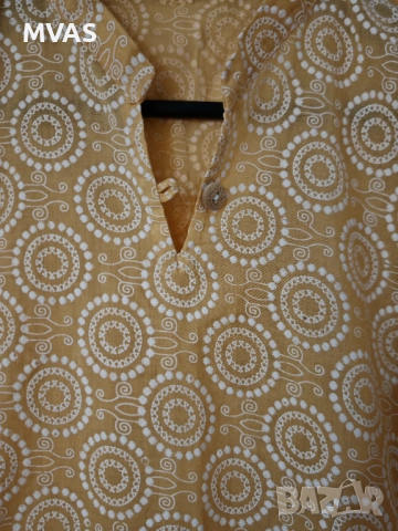 Нова ленена туника с 3/4 ръкав S размер , снимка 3 - Туники - 51619296