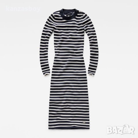 g-star exly stripe r dress knit wmn - страхотна рокля КАТО НОВА, снимка 2 - Рокли - 34686075
