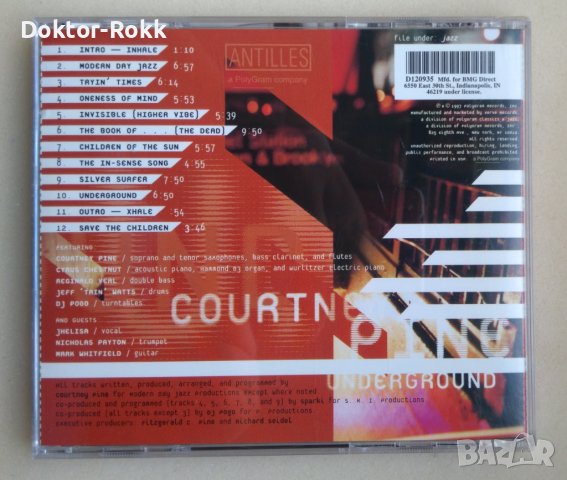Courtney Pine – Underground (1997, CD), снимка 2 - CD дискове - 42278723