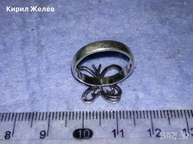 ПРЕКРАСЕН ФИГУРАЛЕН АЖУРЕН СРЕБЪРЕН АРТ ПРЪСТЕН ПЕПЕРУДА СРЕБРО 925 ПРОБА 38247, снимка 11 - Пръстени - 40920528