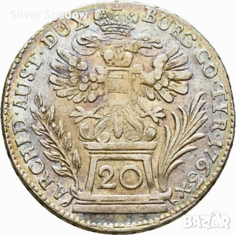 Монета Австрия 20 Кройцера 1763 г  Мария Терезия 