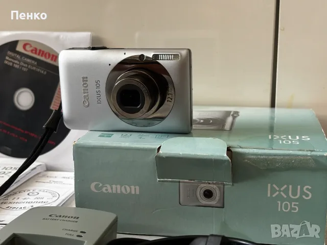 фотоапарат Canon IXUS 105 – като нов, пълен оригинален комплект, снимка 4 - Фотоапарати - 55899488