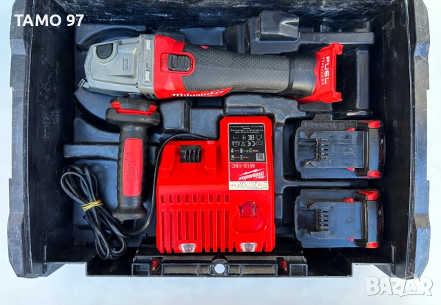 Milwaukee M18 CAG125X - Безчетков акумулаторен ъглошлайф 2x18V 4.0Ah