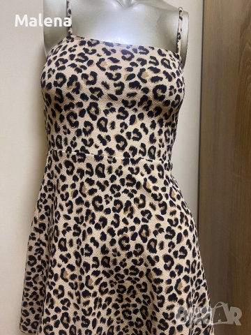 Дамска тигрова разкроена рокля !, снимка 2 - Рокли - 42110297