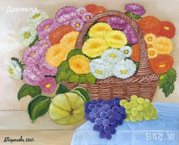 "Есенни ухания.", авторска картина с маслени бои., снимка 2 - Картини - 52579673