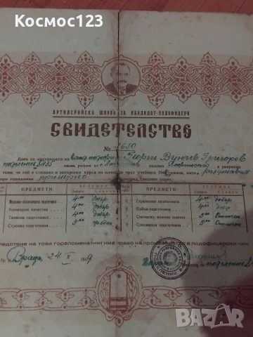 Стар военен документ , снимка 5 - Антикварни и старинни предмети - 53156515