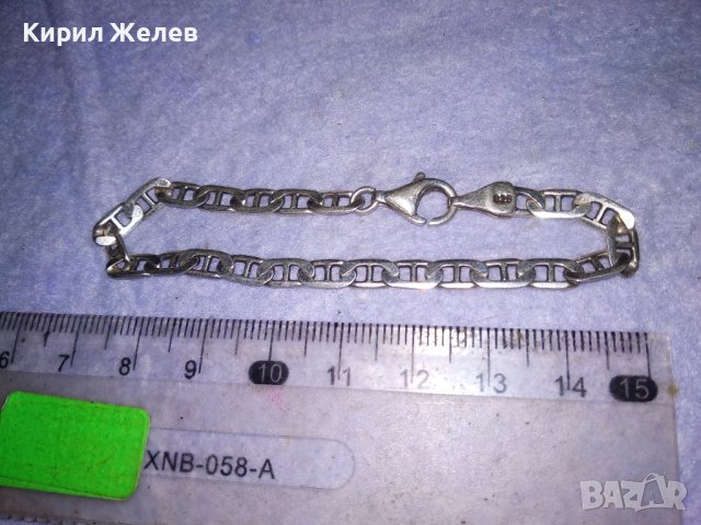 ЕЛЕГАНТНА СРЕБЪРНА ГРИВНА СРЕБРО 925 с БЯЛА ПОЗЛАТА ЗДРАВА МАЙСТОРСКА ВИНТИДЖ АРТ ПЛЕТКА 38537, снимка 9 - Гривни - 41638450