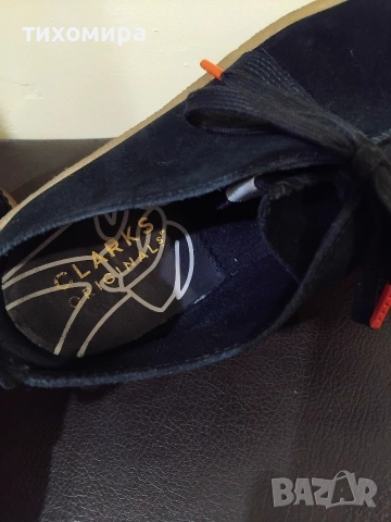 Мъжки мокасини от естествен велур с калчуковова подметка на Clarks, снимка 2 - Маратонки - 52915052