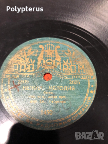 Стара българска шеллакова плоча, снимка 2 - Грамофонни плочи - 53532429