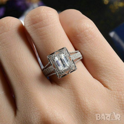 Сребърен пръстен с циркони, снимка 3 - Пръстени - 42009987