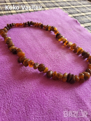 Огърлица от Балтийски кехлибар, снимка 2 - Колиета, медальони, синджири - 53656244