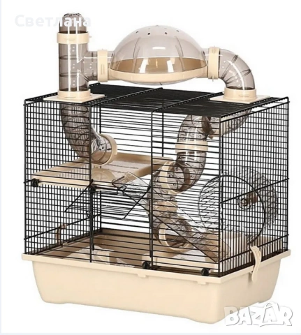 Клетка за мишка хамстер с тунели и други гризачи TEDDY LUX I ROCKY G137