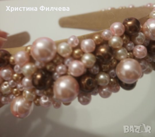 Нежна диадема от перли , снимка 7 - Полиране - 41396011