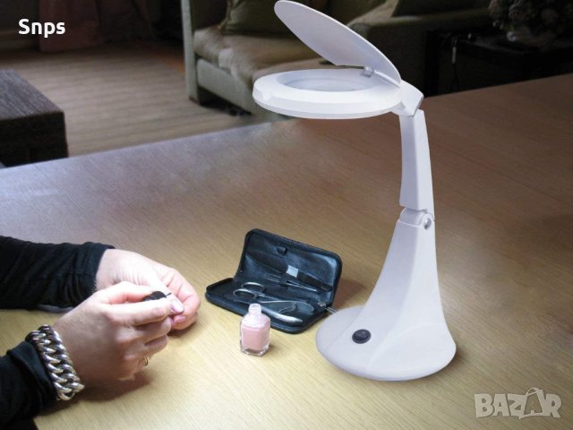 Увеличителна настолна лампа за ръчна работа 3-12 диоптъра. 