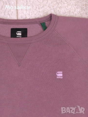 Дамски суитшърт с кръгло деколте G-Star RAW, пепел от рози, свободна кройка - размер M, снимка 2 - Суичъри - 53595528