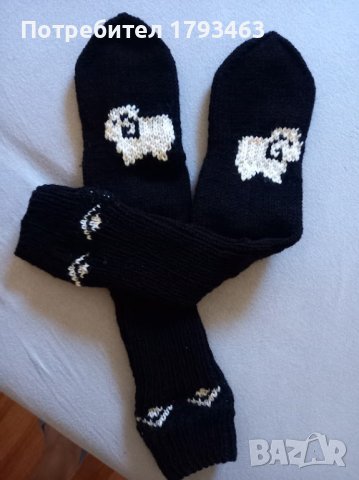 Ръчно плетени мъжки чорапи размер 40, снимка 1 - Мъжки чорапи - 41683035