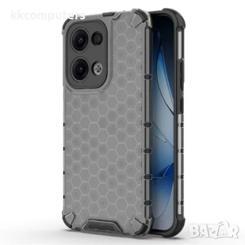 Oppo Reno13 Pro Силиконов Калъф Honeycomb TPU и Протектор, снимка 4 - Калъфи, кейсове - 49828197