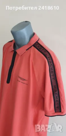 Hackett Aston Martin  3/4 Zip Pique Stretch Cotton Mens Size 2XL - 3XL  ОРИГИНАЛ! Мъжка Тениска!, снимка 7 - Тениски - 50436099