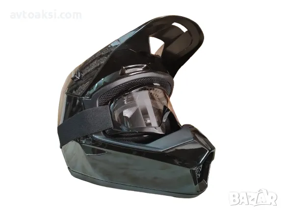 Каска Крос Мотор/Скутер/Бъги/Вело/АТВ три цвята с Очила, снимка 8 - Аксесоари и консумативи - 50409142