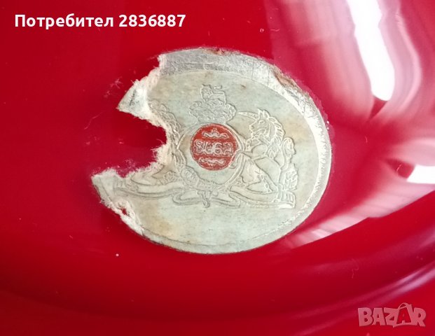 Червена опалинена стъклена ваза в стил арт деко от Мурано, снимка 6 - Вази - 39854738