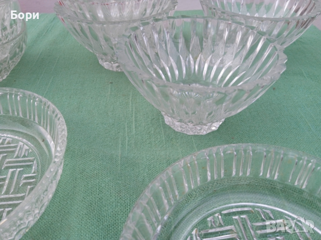 Стар немски кристал купи,чинийки, снимка 9 - Чинии - 36264318