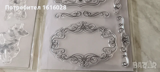 Прозрачни силиконови печати на рамки и цветя., снимка 10 - Други - 50943708
