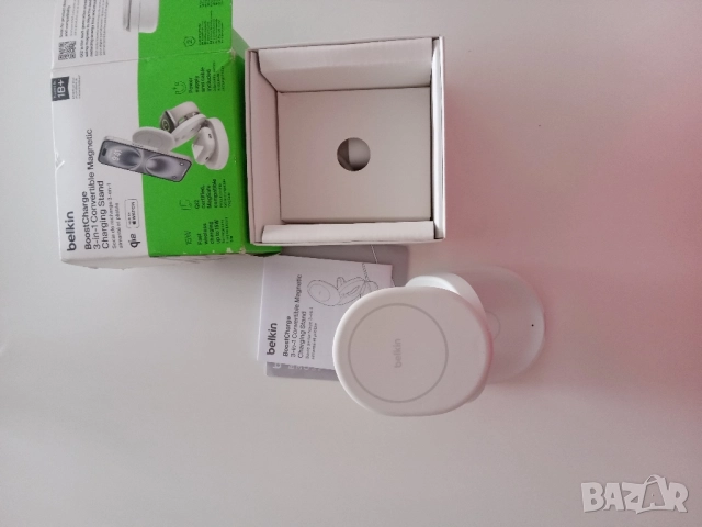 Belkin BoostCharge 3-in-1 Convertible Magnetic Charging Stand with Qi2 15W , снимка 6 - Безжични зарядни - 52027388