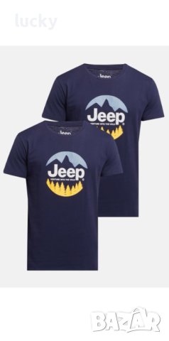 Страхотни нови мъжки тениски с къс ръкав с надпис Jeep
