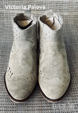 Детски ботуши MANGO KIDS естествена кожа , снимка 14 - Детски боти и ботуши - 51452600