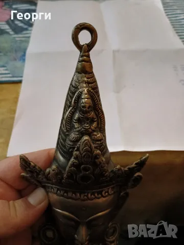 Бронзова маска Тара, снимка 4 - Антикварни и старинни предмети - 50099307