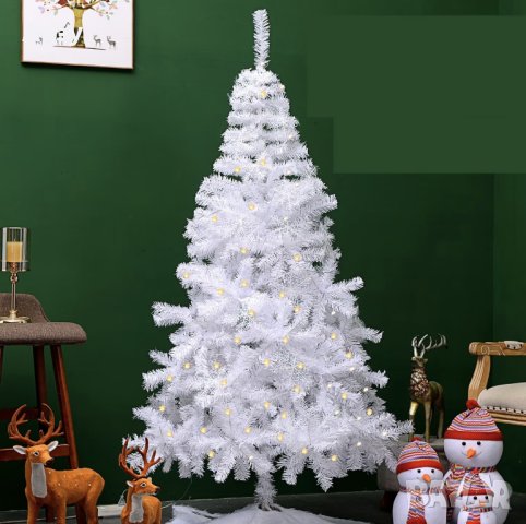 Коледна Снежно Бяла Елха с шишарки , снимка 4 - Декорация за дома - 42449782
