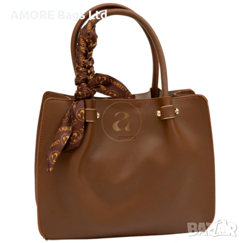 Класическа дамска чанта AMORE Francesca - Tan