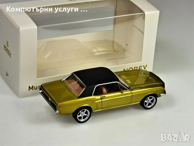 FORD MUSTANG COUPE 1968 - мащаб 1:43 на Norev моделът е нов в кутия, снимка 5 - Колекции - 55749868
