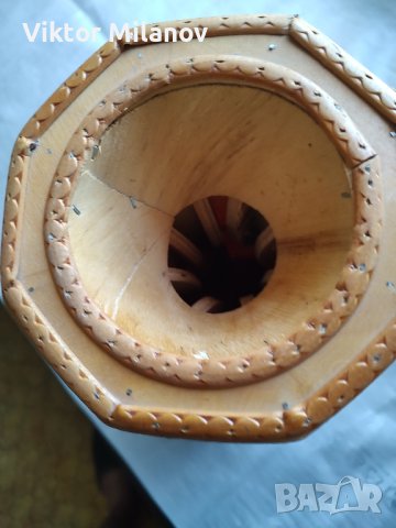 Дървена ваза, снимка 4 - Вази - 41876429