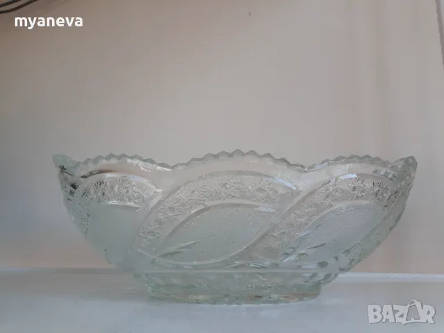 Кристална , тежка , масивна фруктиера , снимка 5 - Аксесоари за кухня - 49012529