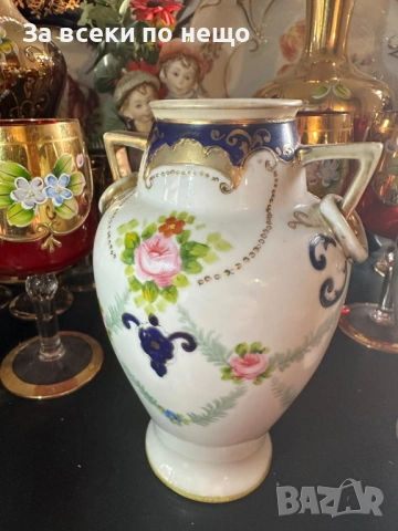 Noritake Japan  Circa 1908 - невероятно красиви две  японски вази с две ръкохватки Код P1873, снимка 4 - Вази - 53310986