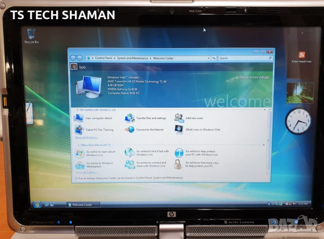 ⭐Продавам рядък ретро лаптоп HP Pavilion tx1000 с Windows Vista⭐, снимка 4 - Лаптопи за дома - 50817405