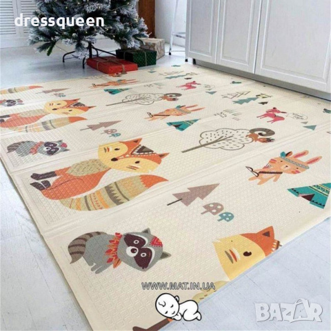 4135 Сгъваемо детско килимче за игра, топлоизолиращо 160x180x1cm, снимка 16 - Други - 44615442