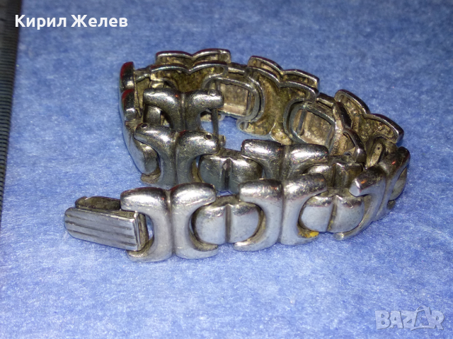 ВИНТИДЖ СРЕБЪРНА ГРИВНА ВИСОКА ПРОБА СРЕБРО с БЯЛА ПОЗЛАТА МАЙСТОРСКА РЪЧНА БИЖУТЕРСКА РАБОТА 43779, снимка 11 - Гривни - 44664522