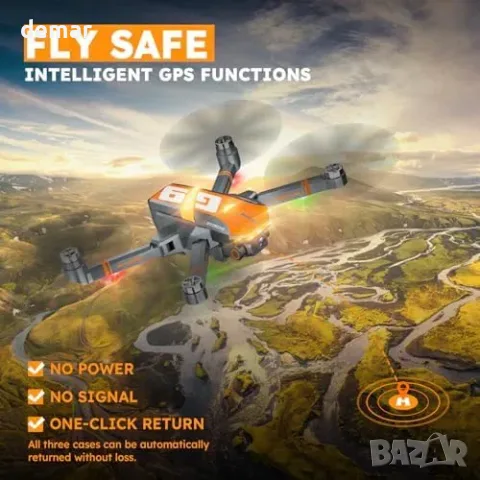 Сгъваем GPS дрон с 2K камера, две батерии и чанта, под 249 г, снимка 4 - Дронове и аксесоари - 56216841