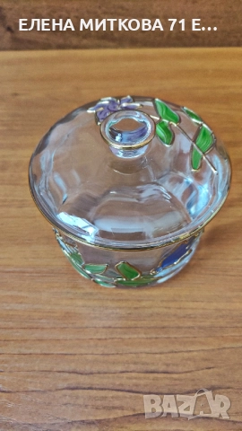 Масивна захарница/бонбониера от кристално стъкло, снимка 7 - Аксесоари за кухня - 52818573
