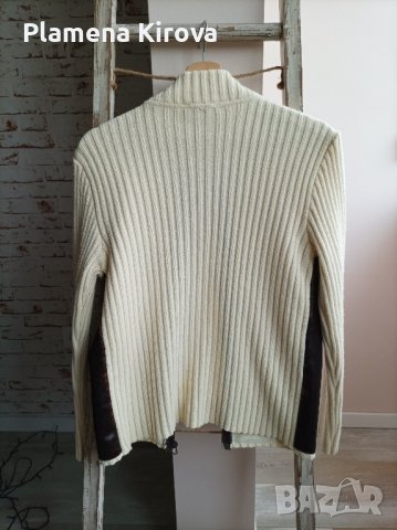 Дизайнерска жилетка, 100% естествена кожа и памук , снимка 2 - Жилетки - 42731849