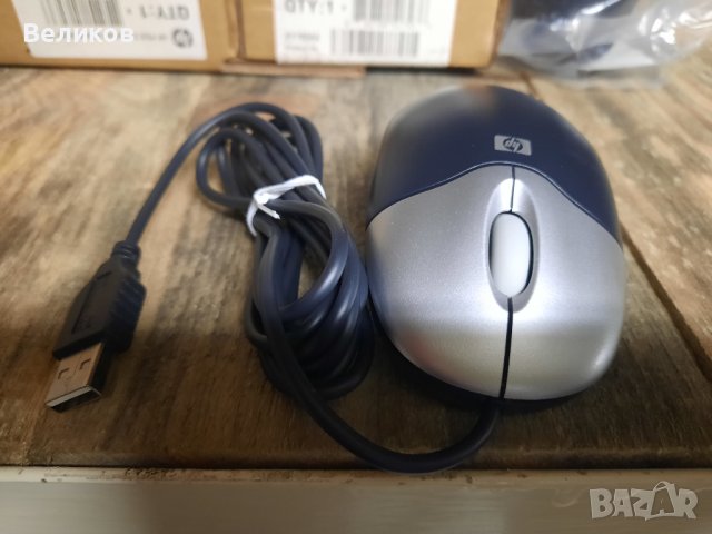 HP 2-Button Optical Scroll USB Mouse , снимка 1 - Клавиатури и мишки - 41882581