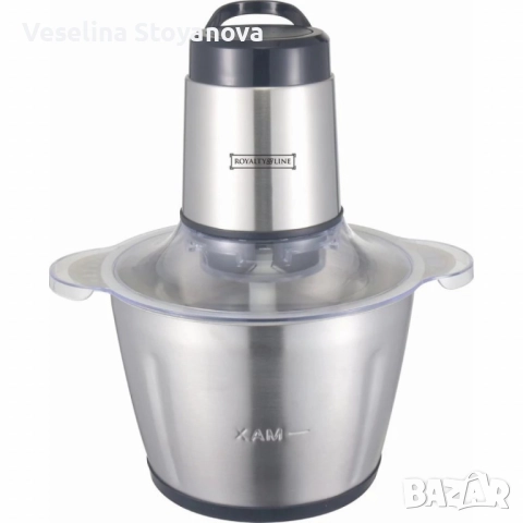 Електрически чопър с купа от неръждаема стомана Royalty Line , снимка 2 - Чопъри и пасатори - 52572012